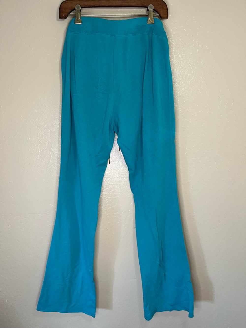 Aeropostale sweatpants teal womens sz L Y2K wide leg flare drawstring loungewear - Picture 4 of 5